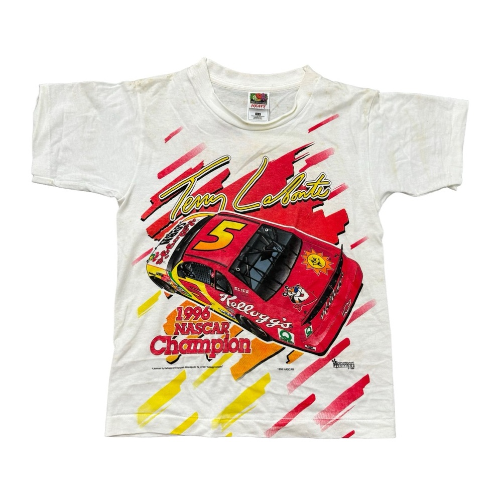 Vintage 1996 Kelloggs Korn Flakes Nascar Champion AOP T-Shirt